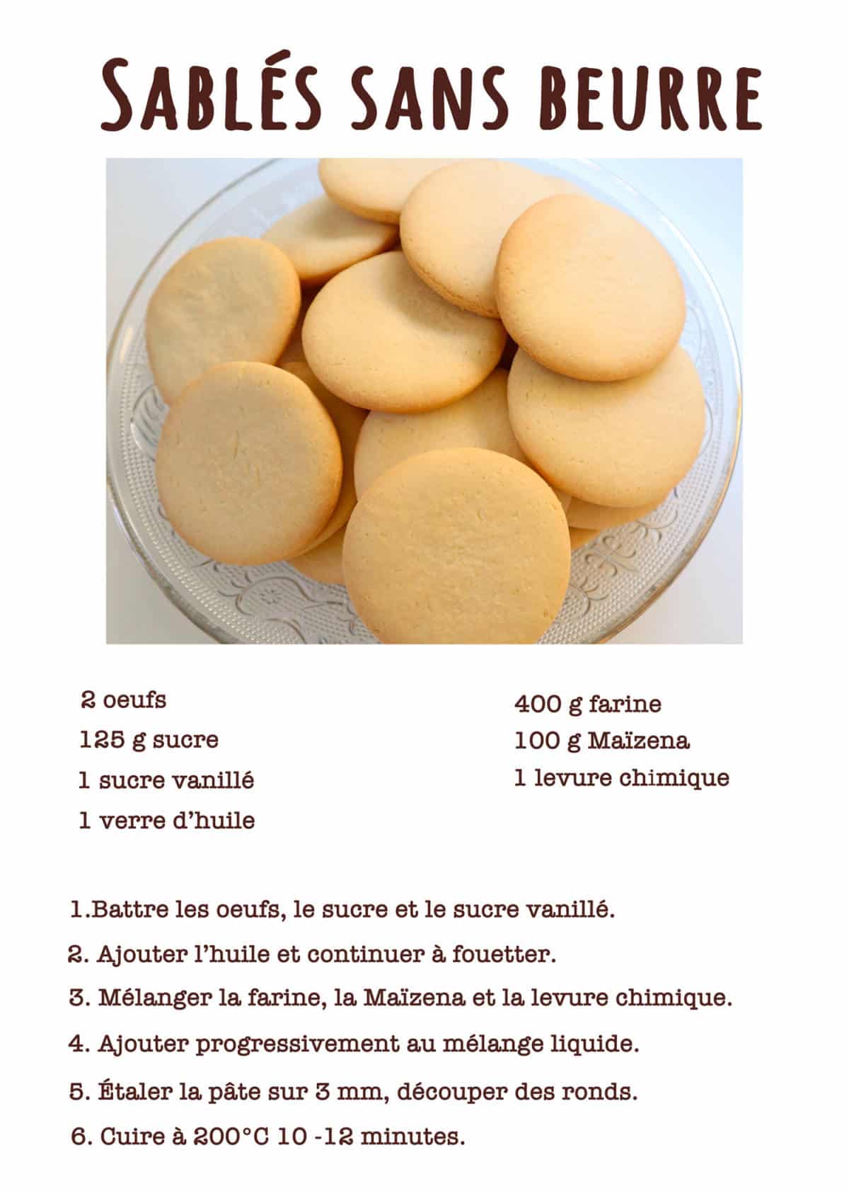 Recette Biscuits sablés sans beurre Dolce Dita Academy